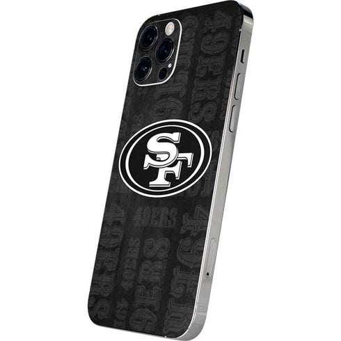 NFL San Franciso 49ers Black & White iPhone 12 Pro Max Skin